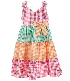 Girls' Sundresses 2T-6X | Dillard's Summer Smocked Dress With Smocked Bodice For Playdate, Smocked Dress With Smocked Bodice For Summer Playdate, Playful Sleeveless Smocked Dress For Beach, Summer Dress With Smocked Bodice For Playdate, Playful Ruffled Sleeveless Beach Dress, Multicolor Sleeveless Sundress For Playtime, Playful Sleeveless Beach Dress With Ruffles, Multicolor Sleeveless Sundress For Playdate, Multicolor Dresses With Smocked Bodice And Ruffled Straps