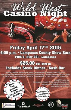 the wild west casino night flyer