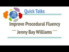 the words quick talks improve procedure flueny jenny bay williams on a white background