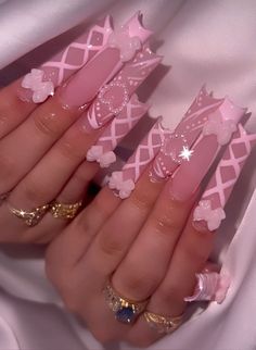 White Nail Ideas, Ballerina Acrylic Nails, Quinceanera Nails, Punk Nails, Long Acrylic Nail Designs, Girly Acrylic Nails, Cute Acrylic Nail Designs, Simple Acrylic Nails, French Acrylic Nails