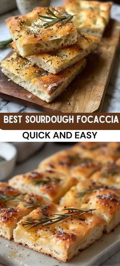 the best sourdough focaccia recipe is quick and easy