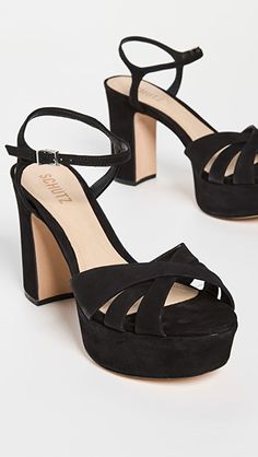 Schutz Keefa Platform Sandals | SHOPBOP Platform Block Heels, Chunky Block Heels, Shop Icon, Medical Problems, Rubber Heels, Luxury Women, Strappy Sandals, Healthcare Professionals, Fun Bags