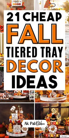 Fall tiered tray decor can elevate your autumn home styling effortlessly. Discover rustic fall decor and harvest-themed tray decor. Create cozy autumn home decor with pumpkin tray decorations and festive fall arrangements. Our ideas include Thanksgiving tray setups, fall farmhouse decor, and seasonal tray styling for a perfect autumn vibe. Whether it's fall mantle decor or fall centerpiece ideas, we've them all. Embrace the season with warm fall decorations and cozy seasonal accents. Fall Tiered Tray Decor Ideas, Fall Table Setting Ideas, Thanksgiving Tray, Cozy Autumn Home, Tiered Tray Ideas, Fall Table Decorations, Thanksgiving Tiered Tray, Tiered Tray Decor Ideas, Tiered Tray Decorations