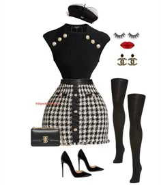 Dinner Outfits Black Women Classy, Black Gold Outfit, Cute Birthday Dinner Outfits, Christmas Dinner Outfit Classy, Chanel Inspired Outfit, Stylish Summer Outfits, Trendy Fashion Outfits, Casual Chic Outfit, Pretty Girl Outfits