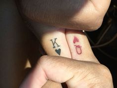 Finger Tattoos King And Queen, His And Hers King And Queen Tattoos, Couples King And Queen Tattoo, Husband And Wife Tattoos King Queen, Q And K Tattoo Couple Tat, Matching Tattoos Couples King And Queen, K Q Tattoo Couple Tat, Q K Tattoo, King Queen Couple Tattoo