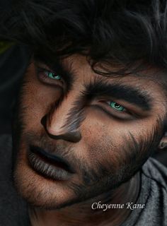 Dark Angles Makeup, Wolf Makeup Man, Werewolf Makeup Men, Wolf Costume Makeup, Halloween Zombie Makeup, Pagan Makeup, Werewolf Makeup, Wolf Makeup