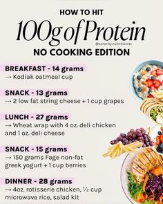 a poster with instructions for how to cook protein