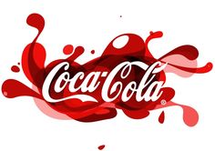 the coca cola logo is red and white