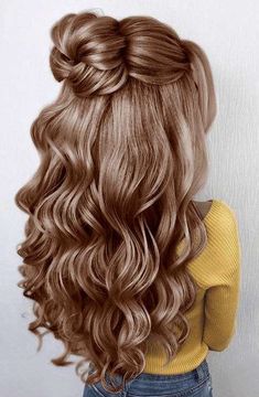 Hoco Hair Ideas Medium, Prom Hairstyles For Long Hair, Hair Homecoming, Bridesmaid Hair Down, בר מצווה, Hoco Hair Ideas, Hairdo For Long Hair, Hoco Hair, Wedding Hairstyles For Long Hair