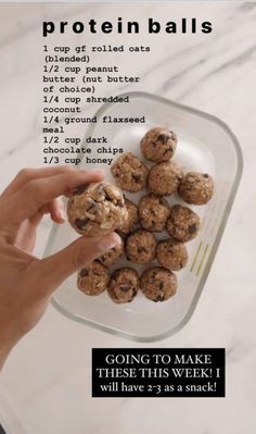 a collage of photos showing how to make protein balls