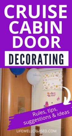 cruise cabin door decor rules, tips, suggestions and ideas