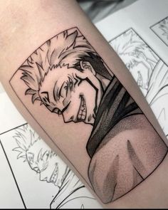 Anime Tattoos Women, Inner Arm Tattoo Women, Sukuna Tattoo Design, Simple Anime Tattoo Ideas, Anime Minimalist Tattoo, Anime Patchwork Tattoo, Anime Character Tattoo, Sukuna Tattoo Ideas, Anime Hand Tattoo