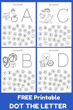 printable worksheet for kids to practice letter recognition and matching letters with pictures