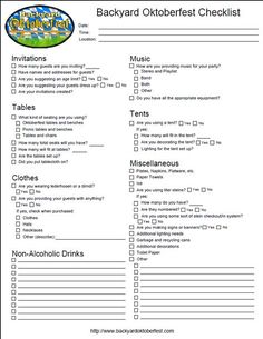 a printable backyard oktobere checklist