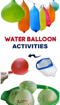 water balloon activities for kids that are fun and easy to do with the kids in the classroom