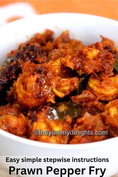 Prawn masala made with fresh prawns stir-fried with freshly ground pepper masala. Easy prawn recipe from Chettinad cuisine that can be made within 30-minutes. Serve it as a side dish with dal and rice. Fresh Prawns, Prawn Stir Fry, Prawn Masala, Bengali Recipes, Chicken Recipes Boneless