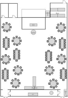 a floor plan for a restaurant with tables and chairs on the top, and an image of