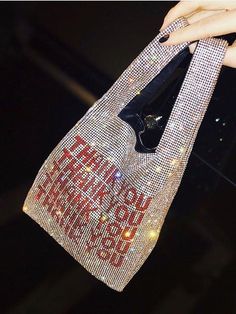 Thank You Bags, Sequin Bag, Chic Bags, Crystal Design, Bago, Hand Bag, Small Bag, Luxury Handbags, You Bag