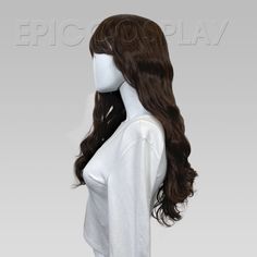 Dark Brown Wavy Lolita Wig Iris is a beautiful 30" long Dark Brown wavy lolita wig perfect for creating a wide variety of styles. While this wig is suited for lolita, it's also great for things such as cosplay, costuming, or even casual daily wear. Straight bangs reaching eyebrow make wearing this wig hassle free, while simultaneously offering enough length for trimming and styling. This Dark Brown wavy lolita wig comes pre-styled with loose, flowing curls and our tangle-resistant fiber makes ma Straight Bangs, Dark Brown, Daily Wear, Bangs