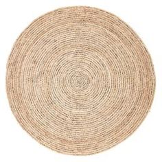 a round placemat made out of jute on a white background with an oval pattern