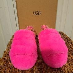 Hot Pink Ugg Fluff Yeah, Slippers. Brand New With Original Box Ugg Fluff Yeah, Pink Uggs, Shoes Ugg, Ugg Slippers, Random Pictures, Ugg Shoes, Womens Uggs, Cute Shoes, Hot Pink