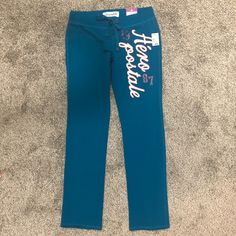 New! Aeropostale Skinny Fit Stretch Fleece/ Joggers Color Is Teal Very Comfortable For All Day Wear! Great Quality! Blue Stretch Activewear With Letter Print, Blue Bottoms With Letter Print For Fall, Fitted Blue Bottoms With Letter Print, Trendy Stretch Blue Sweatpants, Aeropostale Sets, Vintage Hollister, Cropped Sweatpants, Chino Joggers, White Sweatpants