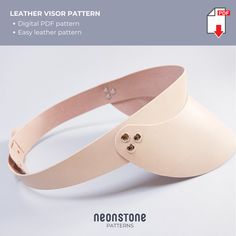 Craft your own leather sun visor with this detailed PDF pattern! Ideal for stylish, practical DIY projects. Download instantly and start creating a chic hat perfect for sunny days! ►Format: PDF / A4 ►Print the file 1:1 (100% Size) to get the correct size ►Visor pattern sizes: between 54cm - 59cm in circumference / 21.25in - 23.22in (Measurements can be modified by adding or removing holes easily) ►The PDF files are for handmade only, don't use for laser cutting NO INSTRUCTIONS INCLUDED Necessary Diy Sun Visor, Visor Pattern, Tennis Visor, Leathercraft Pattern, Handmade Leather Work, Leather Travel Accessories, Hat Template, Leather Craft Patterns, Sun Visor Hat