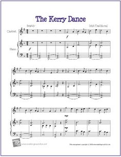 the kerry dance sheet music with notes and notations for children's choir or piano