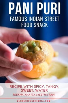 Fried Dough Balls, Street Food Snacks, Moong Sprouts, Food Indian, Puri Recipes, Tamarind Chutney, Pani Puri, Food Snack