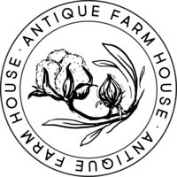 the logo for antique farm houses and antiques, which is located in an oval shape