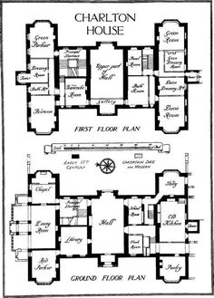 the first floor plan for charleton house, which was built in 1897 and is now on display