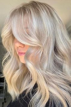 #hairsalon #hairfashion #hairbeauty #hairtrend ##hairextensions #colorchange #dreamahircut #sunnyhair #sunnyhairextensions #blondehair #hairchange #highlightblondehair Ash White Hair, Long Hair Perm, Blonde Hair Goals, Perfect Blonde Hair, Beige Blond, Buttery Blonde, Hair Perm, Summer Blonde Hair, Blonde Hair Transformations