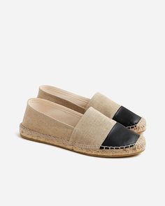 Made-in-Spain cap toe espadrilles in linen Loafer Sneakers, Summer Suits, Linen Shop, Espadrille Shoes, Jewelry Bags, Summer Shoes, Sneaker Boots, Heeled Boots, Clothing And Shoes