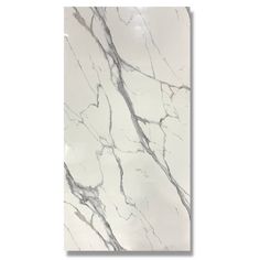 a white marble tile with grey veining