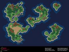 an image of a map with many different places to go in the game, including trees and mountains