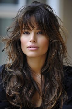 Long Bangs 2024, Long Hair With Layers 2024, Fringe Bangs 2024, Long Hair With Bangs 2024, Long Layered Haircuts Fall 2024, Long Hair With Bangs And Layers, Feathered Hair Cut, Jlo Hair