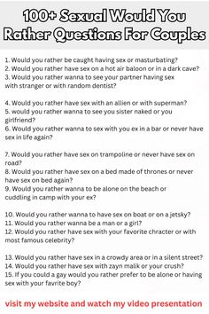 1000+ Would you rather questions for couples from funny to dirty edition Role Play Scripts For Couples, Couples Questions Dirty, Would U Rather Questions Dirty, Dirty Minded Questions, Would You Rather Questions Dirty, Spicy Would You Rather Questions, Would You Rather Questions For Couples, Dirty Questions To Ask Your Boyfriend, Dirty Questions For Couples