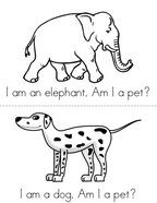 an elephant and a dog are shown in two different words