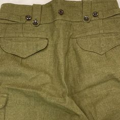 Vintage military work wear pants 1930-60s Size: waist - 30"-32" inseam - 32” Military Style Cotton Pants With Flap Pockets, Military Style Cotton Bottoms With Flap Pockets, Military Cotton Bottoms With Flap Pockets, Military-style Fitted Bottoms With Side Pockets, Military Style Straight Leg Pants With Pockets, Military Straight Leg Pants With Pockets, Military Style Fitted Bottoms With Side Pockets, Fitted Military Style Bottoms With Side Pockets, Fitted Military Bottoms With Side Pockets