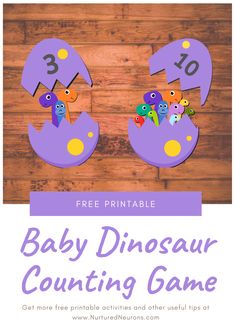 the free printable baby dinosaur counting game