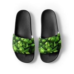 These Light Green Rocks Women's Slides effortlessly blend istic design with comfort and style. Crafted with meticulous attention to detail, these slides are perfect for the fashion-forward woman who wants to make a statement. The light green color adds a refreshing touch, while the rocks pattern adds a unique and eye-catching element. Whether you're strolling around town or enjoying a casual day out, these slides are sure to elevate your outfit and provide all-day comfort. Shop now and add a tou Comfortable Green Slide Slippers, Comfortable Green Synthetic Slippers, Casual Green Slip-on Slides, Comfortable Green Open Toe Slides, Green Synthetic Slippers With Round Toe, Trendy Green Synthetic Slippers, Comfortable Green Slip-on Sandals, Green Slip-on Slippers For Spring, Green Casual Slip-on Slippers