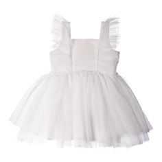 Tulle Dress For Kids, Summer Dress For Kids, Wedding Dress Beautiful, Newborn Photography Outfit, White Tulle Dress, Simple White Dress, Girls Tulle Dress, Dress For Kids, Girls Holiday Dresses