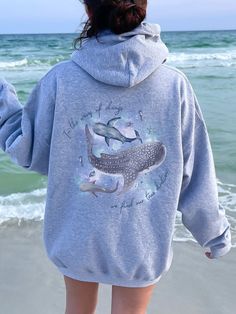 Get ready to be OBSESSED with your new ocean animal hoodie. It's the cutest and most trendy way to emit all those beachy vibes! Great as a gift! * Q U I C K * F A C T S * ✺Made with a medium-heavy fabric (8.0 oz/yd² (271 g/m that consists of 50% cotton and 50% polyester for that cozy feel and warmth you need in a hoodie. ✺ Wash and dry normally (on cool for best results) * S I Z I N G * ✺ Sizing is unisex so runs like men's, though not overly large ✺ Most women find their typical size works best, since they are meant to fit a touch loose ✺ Check size guide for fit; size up two sizes for oversized look * S H I P P I N G * T I M E S * ✺ Our items are individually made with love for each of our buyers. Because of this, our processing time is 2-5 business days (depending on order volume) plus Whale Shark Clothes, Casual Beach Hoodie For Beach Season, Relaxed Fit Hooded Tops For Beach, Relaxed Fit Hooded Beach Tops, Beach Season Crew Neck Hoodie, Crew Neck Hoodie For Beach Season, Casual Beach Hoodie Top, Cotton Hoodie For Beach Season, Cotton Hoodie Tops For Beach Season