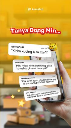 someone is holding up their cell phone with the text'tanya dong min'on it