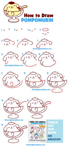 how to draw pompomurin step by step instructions for kids and adults