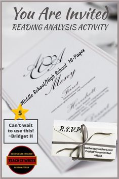 an image of a wedding card with the words you are married reading anals activity