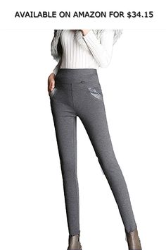 Robert Reyna Fashionable Winter Women Pants Pantalones Outwear Leggings,Large,GrayNoVelvet ◆ AVAILABLE ON AMAZON FOR: $34.15 ◆ About Product:1.Material:Polyester;Style:Casual;2.Lightweight fabric with great stretch for comfort,it is good for different occasion wear;3.Unique & fashionable style,make you more fashion,sexy,casual and elegant;4.Note:Asian size and one or two size smaller than US,pls choose size up according to your country.As different computors display colors vary little different, Fishnet Leggings, Thick Leggings, White Leggings, Plus Size Leggings, Women Pants, Pocket Leggings, Grey Leggings