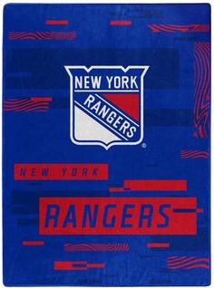 the new york rangers logo on a blue towel