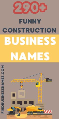 the construction business name is shown on this poster