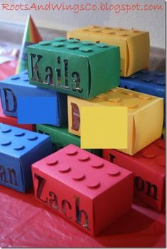 colorful lego blocks are stacked on top of each other to spell out the word kaija